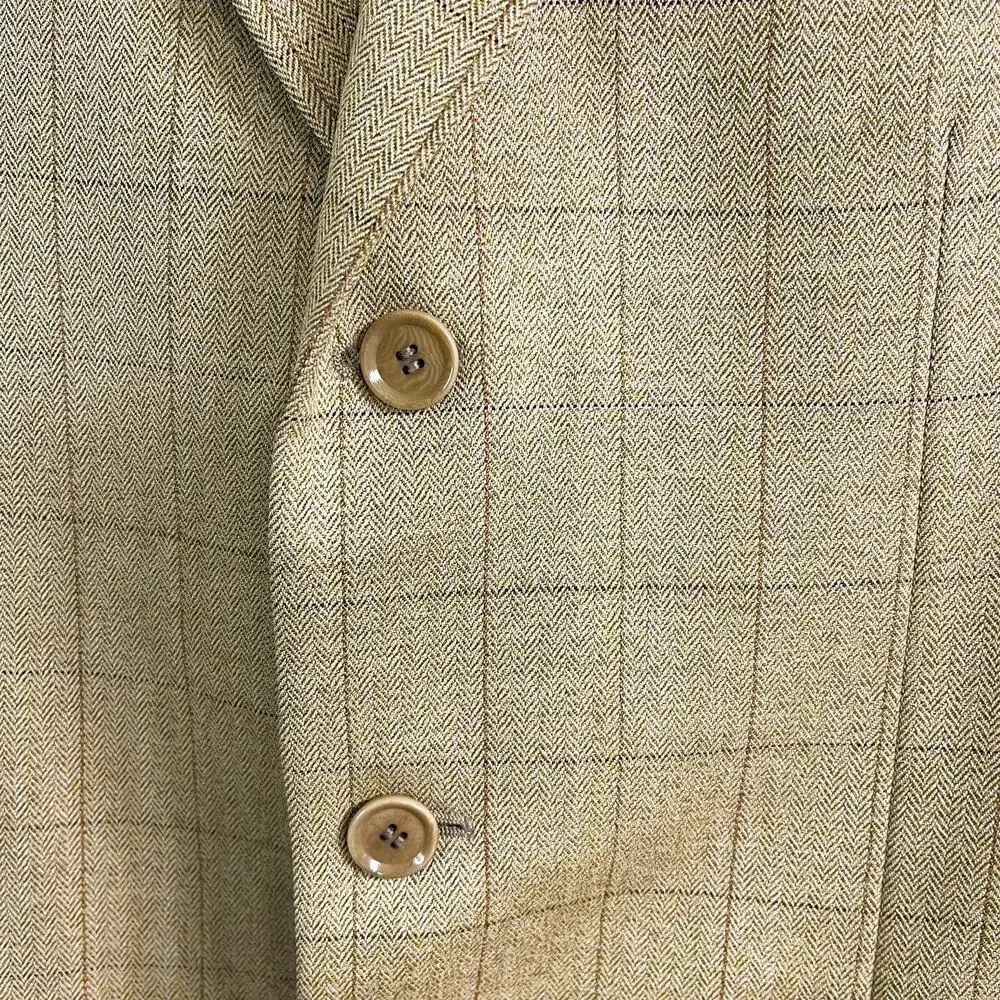 Pal Zileri Mens Italian Wool Blazer Sport Coat Office Preppy- Tan, Size 44R